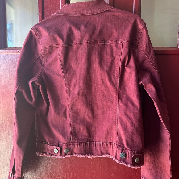 Nine West Burgundy Jean Jacket - Picture 3 of 7